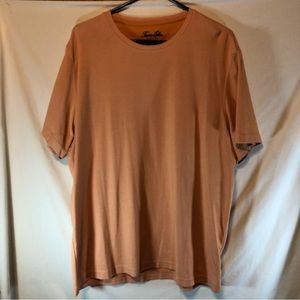 Tasso Elba Supima Men’s orange short sleeve polo over shirt XL